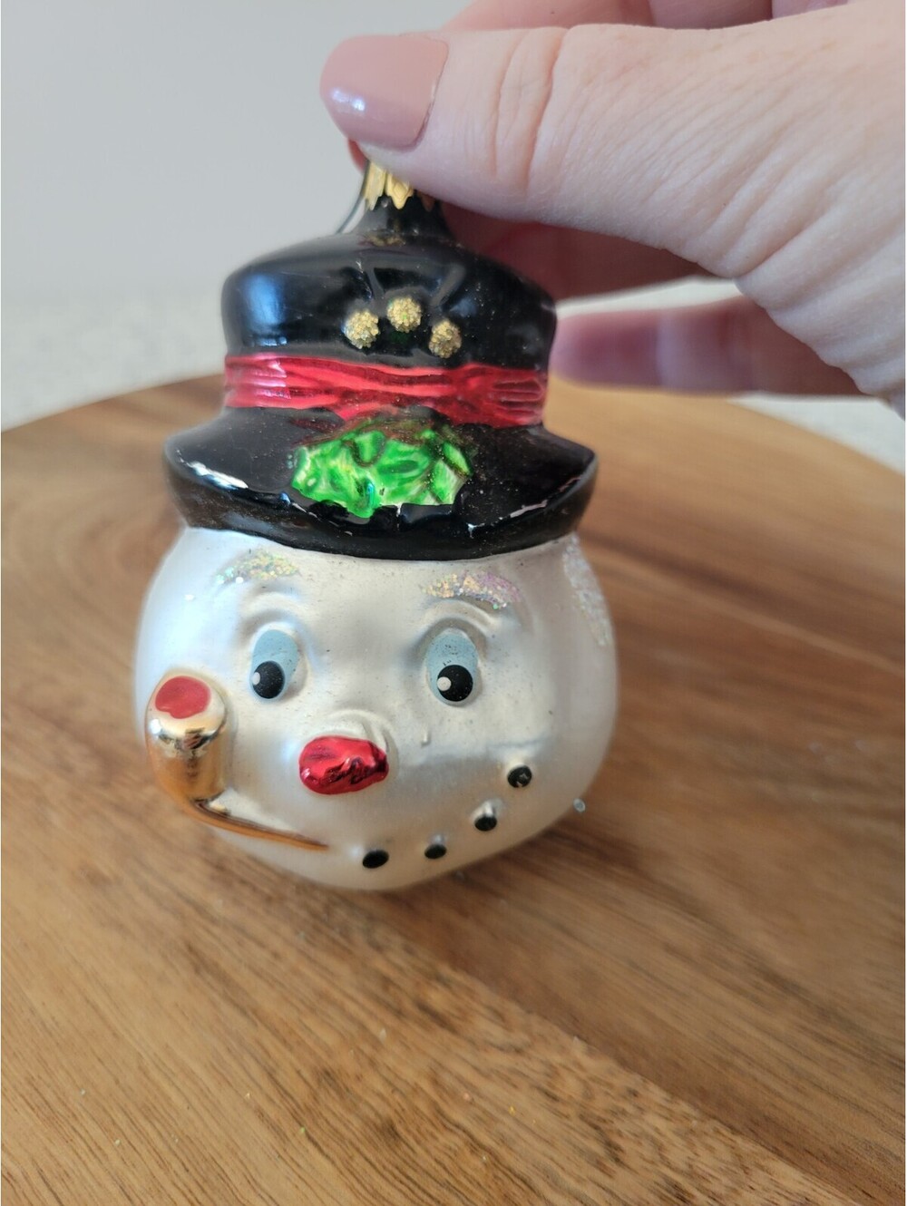 Vtg Frosty The Snowman Christmas Tree Ornament Pipe Top Hat Holiday Decor
